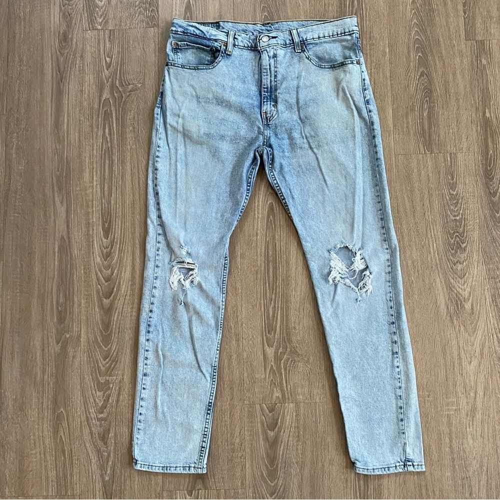 Levi's 512 Blue Men's Distressed Jeans Size W36 L32